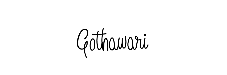 Design your own signature with our free online signature maker. With this signature software, you can create a handwritten (Angelique-Rose-font-FFP) signature for name Gothawari. Gothawari signature style 5 images and pictures png