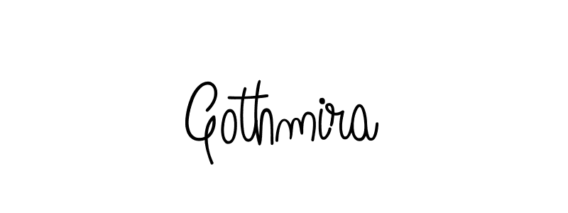 Design your own signature with our free online signature maker. With this signature software, you can create a handwritten (Angelique-Rose-font-FFP) signature for name Gothmira. Gothmira signature style 5 images and pictures png