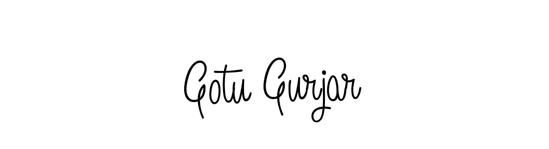 How to Draw Gotu Gurjar signature style? Angelique-Rose-font-FFP is a latest design signature styles for name Gotu Gurjar. Gotu Gurjar signature style 5 images and pictures png