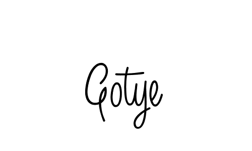 Gotye stylish signature style. Best Handwritten Sign (Angelique-Rose-font-FFP) for my name. Handwritten Signature Collection Ideas for my name Gotye. Gotye signature style 5 images and pictures png