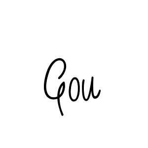 Make a beautiful signature design for name Gou. With this signature (Angelique-Rose-font-FFP) style, you can create a handwritten signature for free. Gou signature style 5 images and pictures png