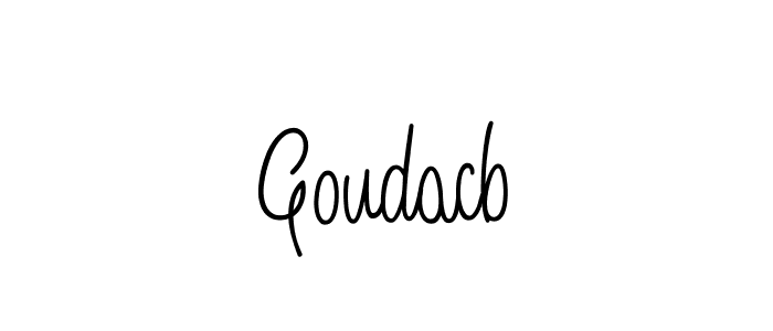 Use a signature maker to create a handwritten signature online. With this signature software, you can design (Angelique-Rose-font-FFP) your own signature for name Goudacb. Goudacb signature style 5 images and pictures png