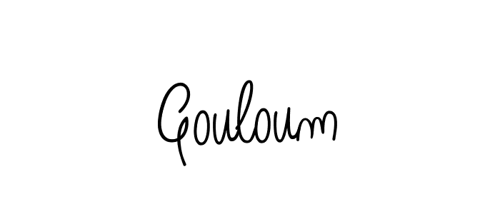 Gouloum stylish signature style. Best Handwritten Sign (Angelique-Rose-font-FFP) for my name. Handwritten Signature Collection Ideas for my name Gouloum. Gouloum signature style 5 images and pictures png