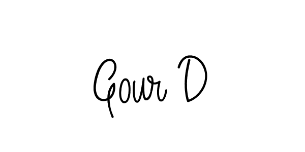 Use a signature maker to create a handwritten signature online. With this signature software, you can design (Angelique-Rose-font-FFP) your own signature for name Gour D. Gour D signature style 5 images and pictures png