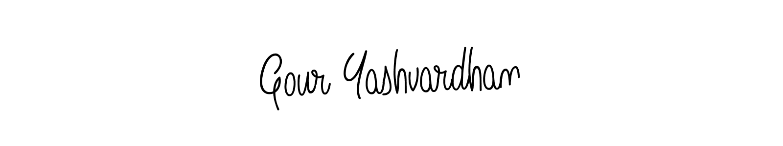 You can use this online signature creator to create a handwritten signature for the name Gour Yashvardhan. This is the best online autograph maker. Gour Yashvardhan signature style 5 images and pictures png