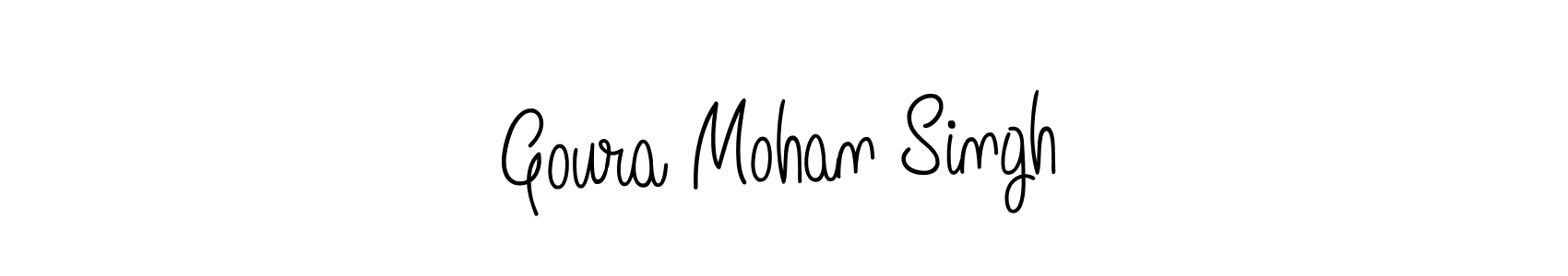 The best way (Angelique-Rose-font-FFP) to make a short signature is to pick only two or three words in your name. The name Goura Mohan Singh include a total of six letters. For converting this name. Goura Mohan Singh signature style 5 images and pictures png