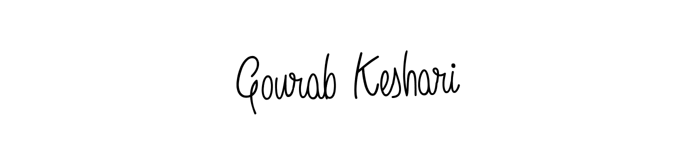 Use a signature maker to create a handwritten signature online. With this signature software, you can design (Angelique-Rose-font-FFP) your own signature for name Gourab Keshari. Gourab Keshari signature style 5 images and pictures png