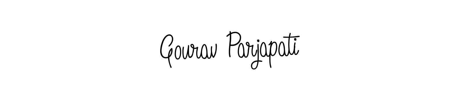 Also we have Gourav Parjapati name is the best signature style. Create professional handwritten signature collection using Angelique-Rose-font-FFP autograph style. Gourav Parjapati signature style 5 images and pictures png