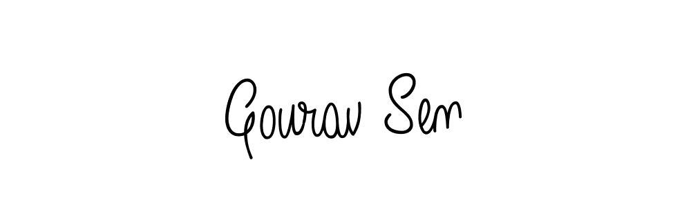 Gourav Sen stylish signature style. Best Handwritten Sign (Angelique-Rose-font-FFP) for my name. Handwritten Signature Collection Ideas for my name Gourav Sen. Gourav Sen signature style 5 images and pictures png