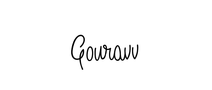 The best way (Angelique-Rose-font-FFP) to make a short signature is to pick only two or three words in your name. The name Gouravv include a total of six letters. For converting this name. Gouravv signature style 5 images and pictures png