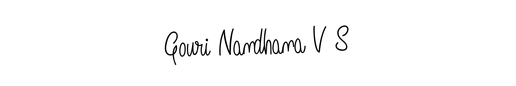 How to make Gouri Nandhana V S signature? Angelique-Rose-font-FFP is a professional autograph style. Create handwritten signature for Gouri Nandhana V S name. Gouri Nandhana V S signature style 5 images and pictures png