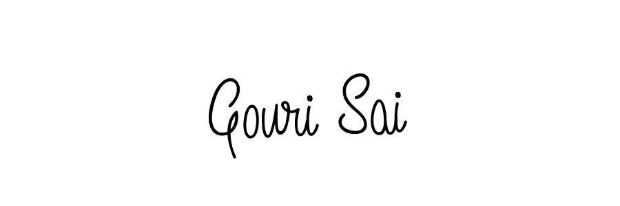 Make a beautiful signature design for name Gouri Sai. With this signature (Angelique-Rose-font-FFP) style, you can create a handwritten signature for free. Gouri Sai signature style 5 images and pictures png
