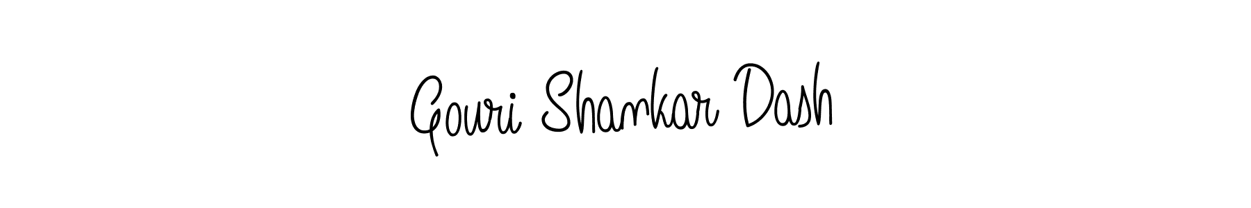The best way (Angelique-Rose-font-FFP) to make a short signature is to pick only two or three words in your name. The name Gouri Shankar Dash include a total of six letters. For converting this name. Gouri Shankar Dash signature style 5 images and pictures png