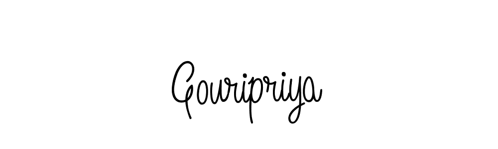 Use a signature maker to create a handwritten signature online. With this signature software, you can design (Angelique-Rose-font-FFP) your own signature for name Gouripriya. Gouripriya signature style 5 images and pictures png