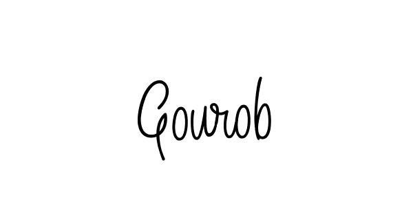 How to make Gourob name signature. Use Angelique-Rose-font-FFP style for creating short signs online. This is the latest handwritten sign. Gourob signature style 5 images and pictures png