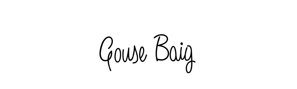 You should practise on your own different ways (Angelique-Rose-font-FFP) to write your name (Gouse Baig) in signature. don't let someone else do it for you. Gouse Baig signature style 5 images and pictures png