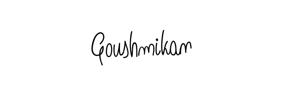 Check out images of Autograph of Goushmikan name. Actor Goushmikan Signature Style. Angelique-Rose-font-FFP is a professional sign style online. Goushmikan signature style 5 images and pictures png