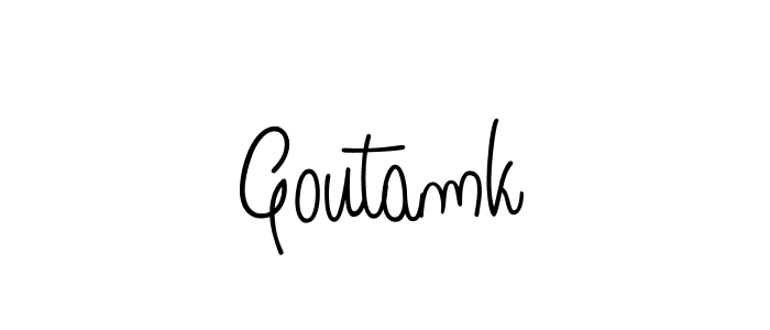 The best way (Angelique-Rose-font-FFP) to make a short signature is to pick only two or three words in your name. The name Goutamk include a total of six letters. For converting this name. Goutamk signature style 5 images and pictures png