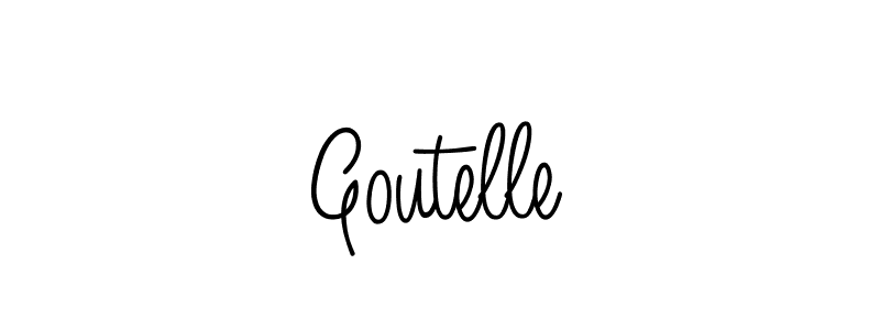 if you are searching for the best signature style for your name Goutelle. so please give up your signature search. here we have designed multiple signature styles  using Angelique-Rose-font-FFP. Goutelle signature style 5 images and pictures png