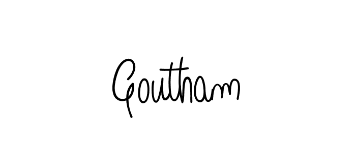 Make a beautiful signature design for name Goutham. Use this online signature maker to create a handwritten signature for free. Goutham signature style 5 images and pictures png