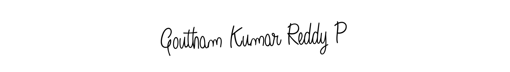 Make a beautiful signature design for name Goutham Kumar Reddy P. With this signature (Angelique-Rose-font-FFP) style, you can create a handwritten signature for free. Goutham Kumar Reddy P signature style 5 images and pictures png