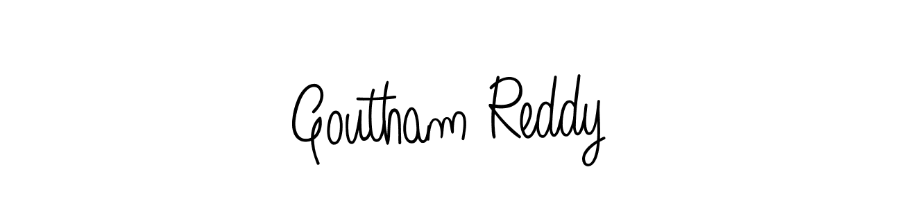 Design your own signature with our free online signature maker. With this signature software, you can create a handwritten (Angelique-Rose-font-FFP) signature for name Goutham Reddy. Goutham Reddy signature style 5 images and pictures png