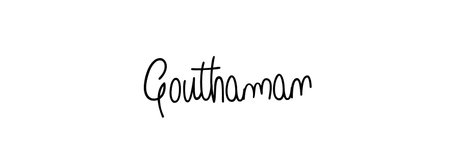 How to make Gouthaman signature? Angelique-Rose-font-FFP is a professional autograph style. Create handwritten signature for Gouthaman name. Gouthaman signature style 5 images and pictures png