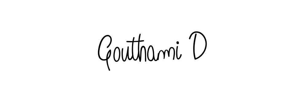 How to make Gouthami D signature? Angelique-Rose-font-FFP is a professional autograph style. Create handwritten signature for Gouthami D name. Gouthami D signature style 5 images and pictures png