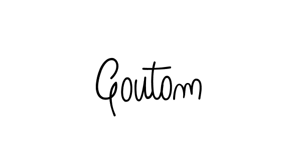 Design your own signature with our free online signature maker. With this signature software, you can create a handwritten (Angelique-Rose-font-FFP) signature for name Goutom. Goutom signature style 5 images and pictures png