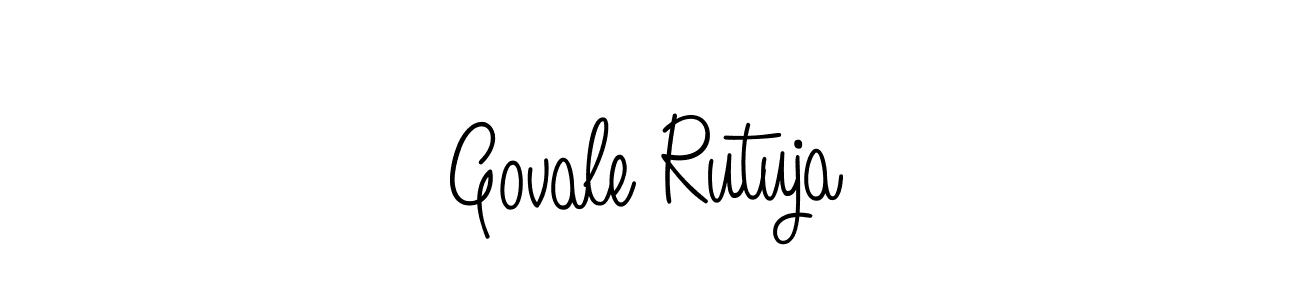 Govale Rutuja stylish signature style. Best Handwritten Sign (Angelique-Rose-font-FFP) for my name. Handwritten Signature Collection Ideas for my name Govale Rutuja. Govale Rutuja signature style 5 images and pictures png