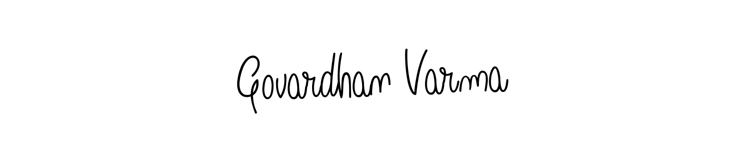 Use a signature maker to create a handwritten signature online. With this signature software, you can design (Angelique-Rose-font-FFP) your own signature for name Govardhan Varma. Govardhan Varma signature style 5 images and pictures png