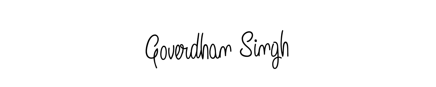 Use a signature maker to create a handwritten signature online. With this signature software, you can design (Angelique-Rose-font-FFP) your own signature for name Goverdhan Singh. Goverdhan Singh signature style 5 images and pictures png