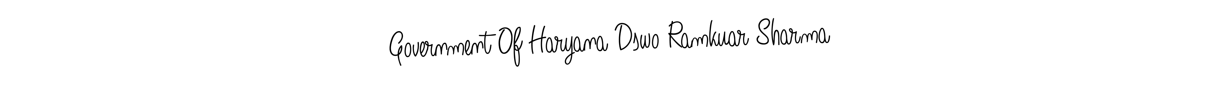 Create a beautiful signature design for name Government Of Haryana Dswo Ramkuar Sharma. With this signature (Angelique-Rose-font-FFP) fonts, you can make a handwritten signature for free. Government Of Haryana Dswo Ramkuar Sharma signature style 5 images and pictures png