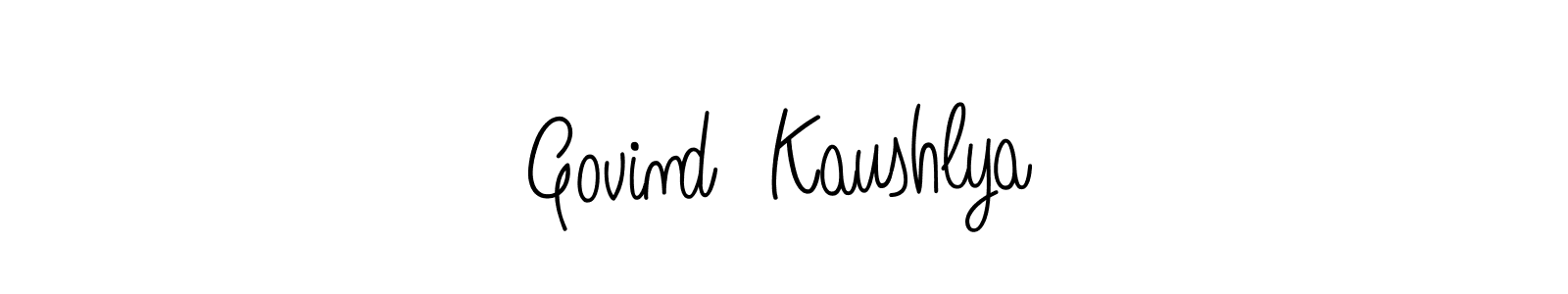 if you are searching for the best signature style for your name Govind  Kaushlya. so please give up your signature search. here we have designed multiple signature styles  using Angelique-Rose-font-FFP. Govind  Kaushlya signature style 5 images and pictures png