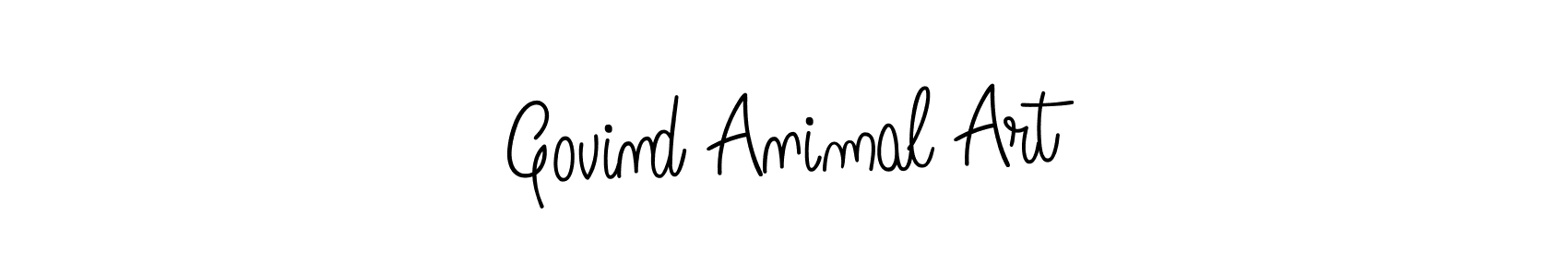 You should practise on your own different ways (Angelique-Rose-font-FFP) to write your name (Govind Animal Art) in signature. don't let someone else do it for you. Govind Animal Art signature style 5 images and pictures png