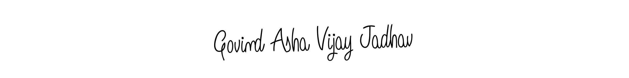 It looks lik you need a new signature style for name Govind Asha Vijay Jadhav. Design unique handwritten (Angelique-Rose-font-FFP) signature with our free signature maker in just a few clicks. Govind Asha Vijay Jadhav signature style 5 images and pictures png