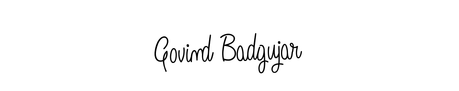 Make a beautiful signature design for name Govind Badgujar. With this signature (Angelique-Rose-font-FFP) style, you can create a handwritten signature for free. Govind Badgujar signature style 5 images and pictures png