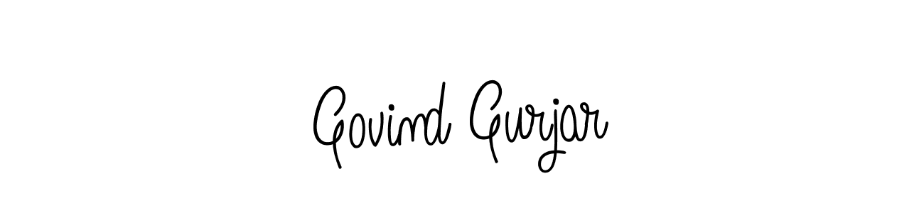 How to make Govind Gurjar name signature. Use Angelique-Rose-font-FFP style for creating short signs online. This is the latest handwritten sign. Govind Gurjar signature style 5 images and pictures png