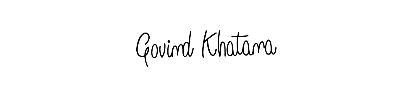 Design your own signature with our free online signature maker. With this signature software, you can create a handwritten (Angelique-Rose-font-FFP) signature for name Govind Khatana. Govind Khatana signature style 5 images and pictures png