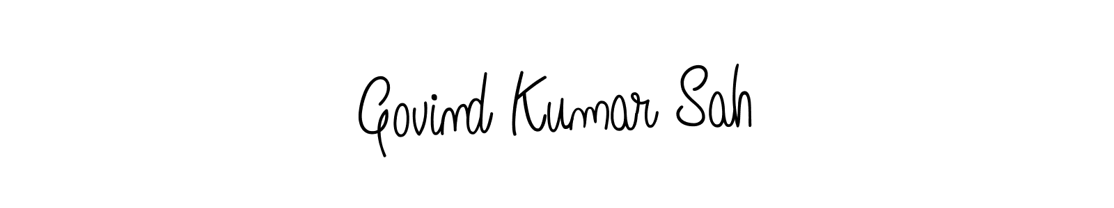 The best way (Angelique-Rose-font-FFP) to make a short signature is to pick only two or three words in your name. The name Govind Kumar Sah include a total of six letters. For converting this name. Govind Kumar Sah signature style 5 images and pictures png
