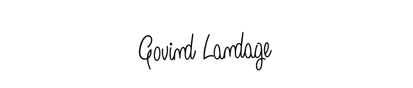 You should practise on your own different ways (Angelique-Rose-font-FFP) to write your name (Govind Landage) in signature. don't let someone else do it for you. Govind Landage signature style 5 images and pictures png