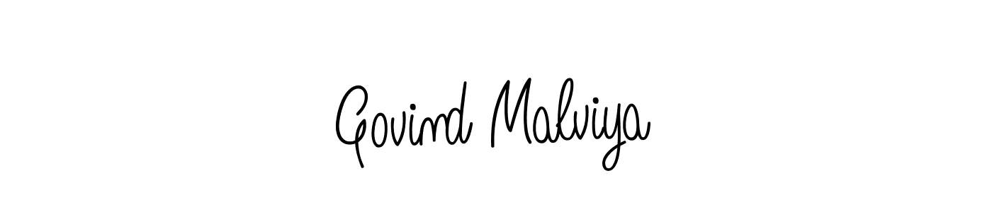 Make a beautiful signature design for name Govind Malviya. With this signature (Angelique-Rose-font-FFP) style, you can create a handwritten signature for free. Govind Malviya signature style 5 images and pictures png