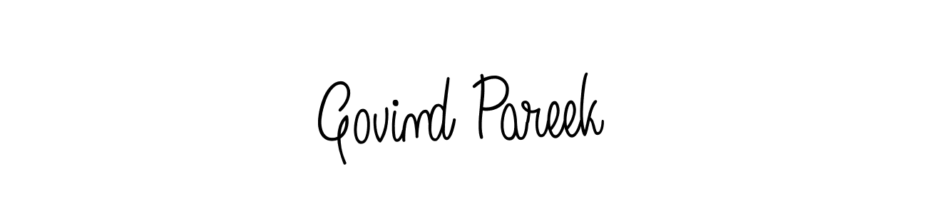 Govind Pareek stylish signature style. Best Handwritten Sign (Angelique-Rose-font-FFP) for my name. Handwritten Signature Collection Ideas for my name Govind Pareek. Govind Pareek signature style 5 images and pictures png