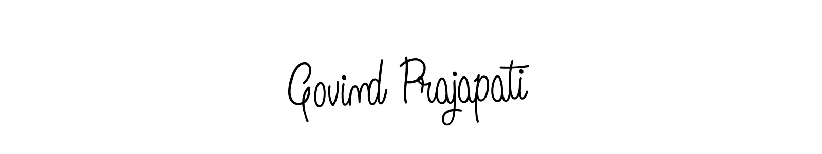Create a beautiful signature design for name Govind Prajapati. With this signature (Angelique-Rose-font-FFP) fonts, you can make a handwritten signature for free. Govind Prajapati signature style 5 images and pictures png