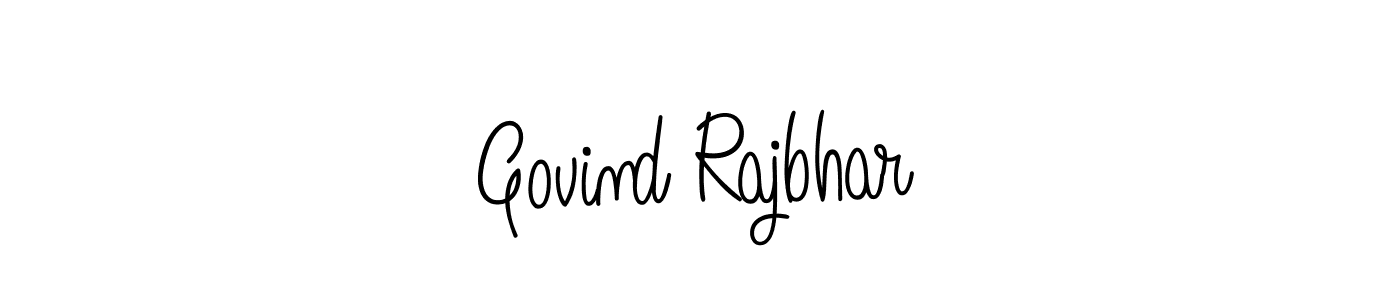 You should practise on your own different ways (Angelique-Rose-font-FFP) to write your name (Govind Rajbhar) in signature. don't let someone else do it for you. Govind Rajbhar signature style 5 images and pictures png