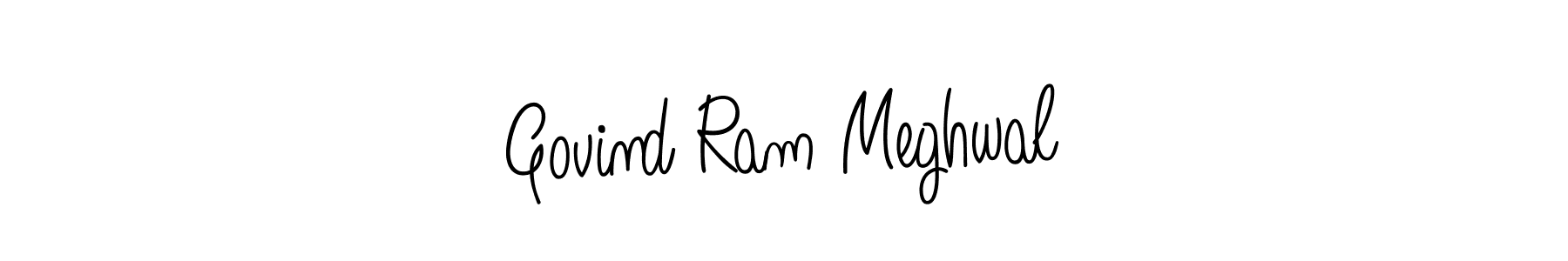 The best way (Angelique-Rose-font-FFP) to make a short signature is to pick only two or three words in your name. The name Govind Ram Meghwal include a total of six letters. For converting this name. Govind Ram Meghwal signature style 5 images and pictures png