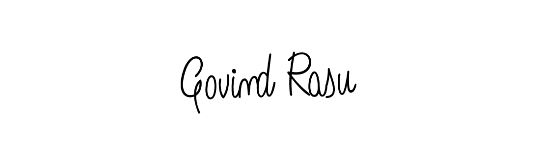 Govind Rasu stylish signature style. Best Handwritten Sign (Angelique-Rose-font-FFP) for my name. Handwritten Signature Collection Ideas for my name Govind Rasu. Govind Rasu signature style 5 images and pictures png