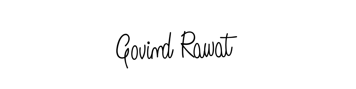 Use a signature maker to create a handwritten signature online. With this signature software, you can design (Angelique-Rose-font-FFP) your own signature for name Govind Rawat. Govind Rawat signature style 5 images and pictures png