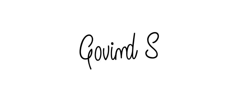 Make a beautiful signature design for name Govind S. With this signature (Angelique-Rose-font-FFP) style, you can create a handwritten signature for free. Govind S signature style 5 images and pictures png