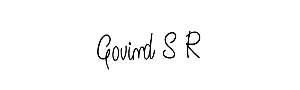 The best way (Angelique-Rose-font-FFP) to make a short signature is to pick only two or three words in your name. The name Govind S R include a total of six letters. For converting this name. Govind S R signature style 5 images and pictures png